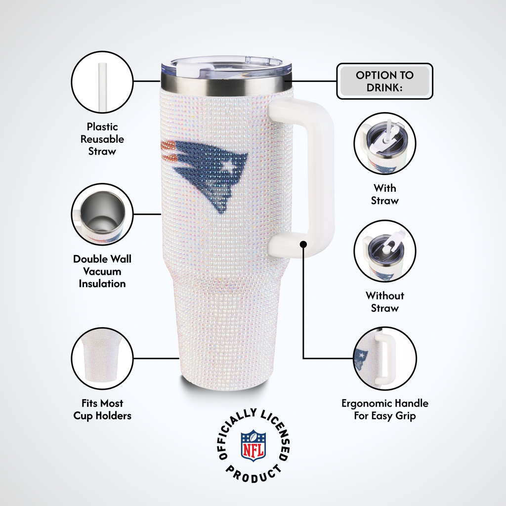 40oz Bling Collosal Tumbler | New England Patriots
