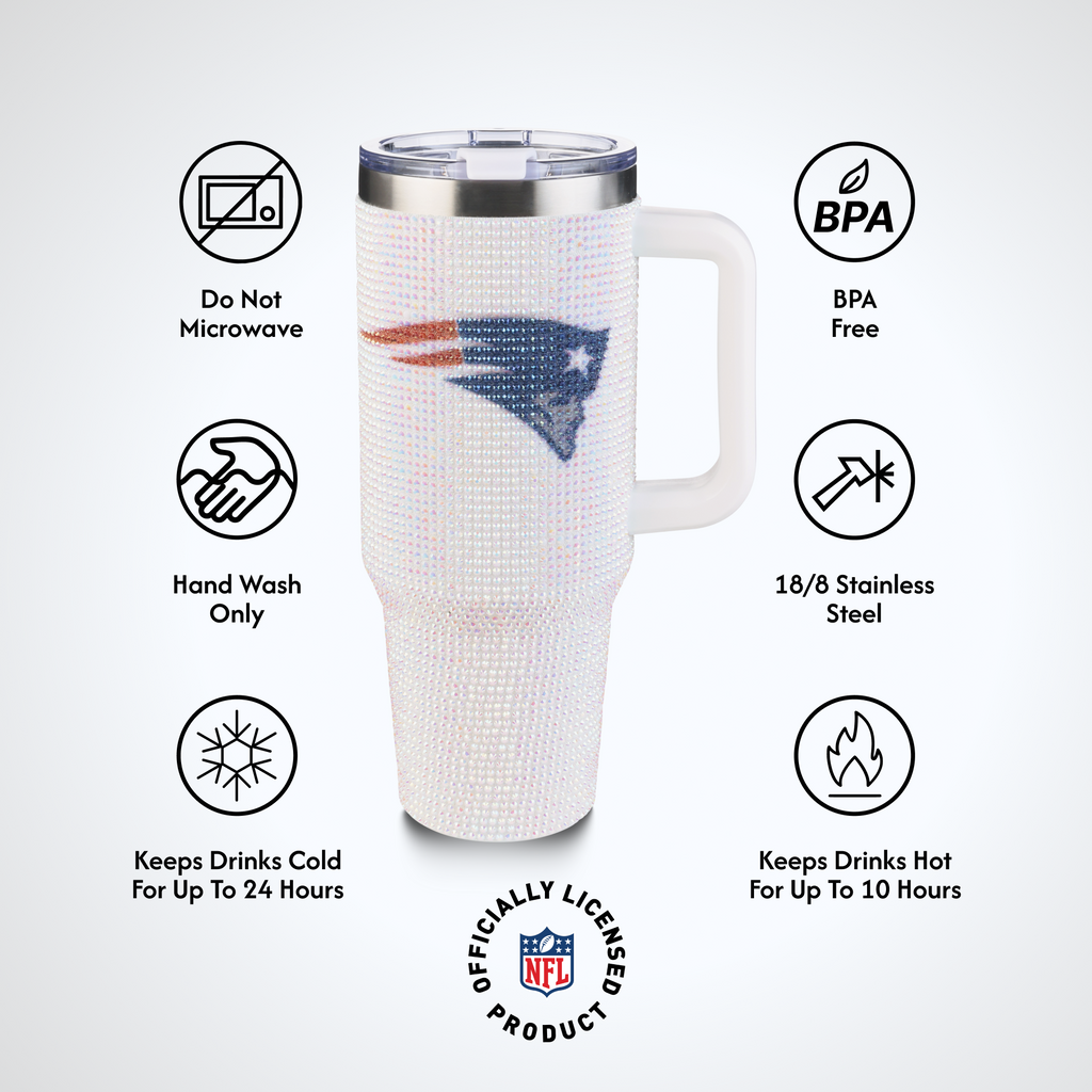 40oz Bling Collosal Tumbler | New England Patriots