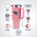 40oz Pink Bling Game Day Tumbler I | New England Patriots