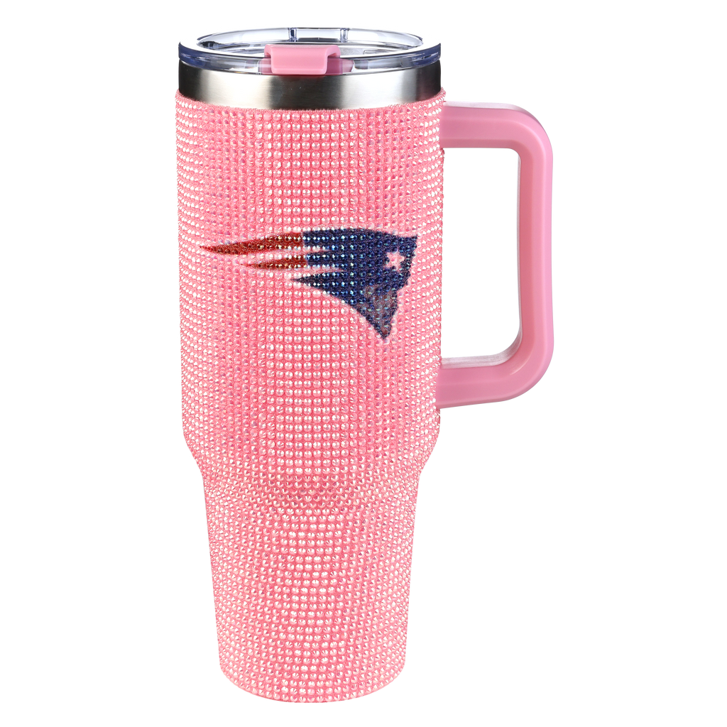 40oz Pink Bling Game Day Tumbler I | New England Patriots