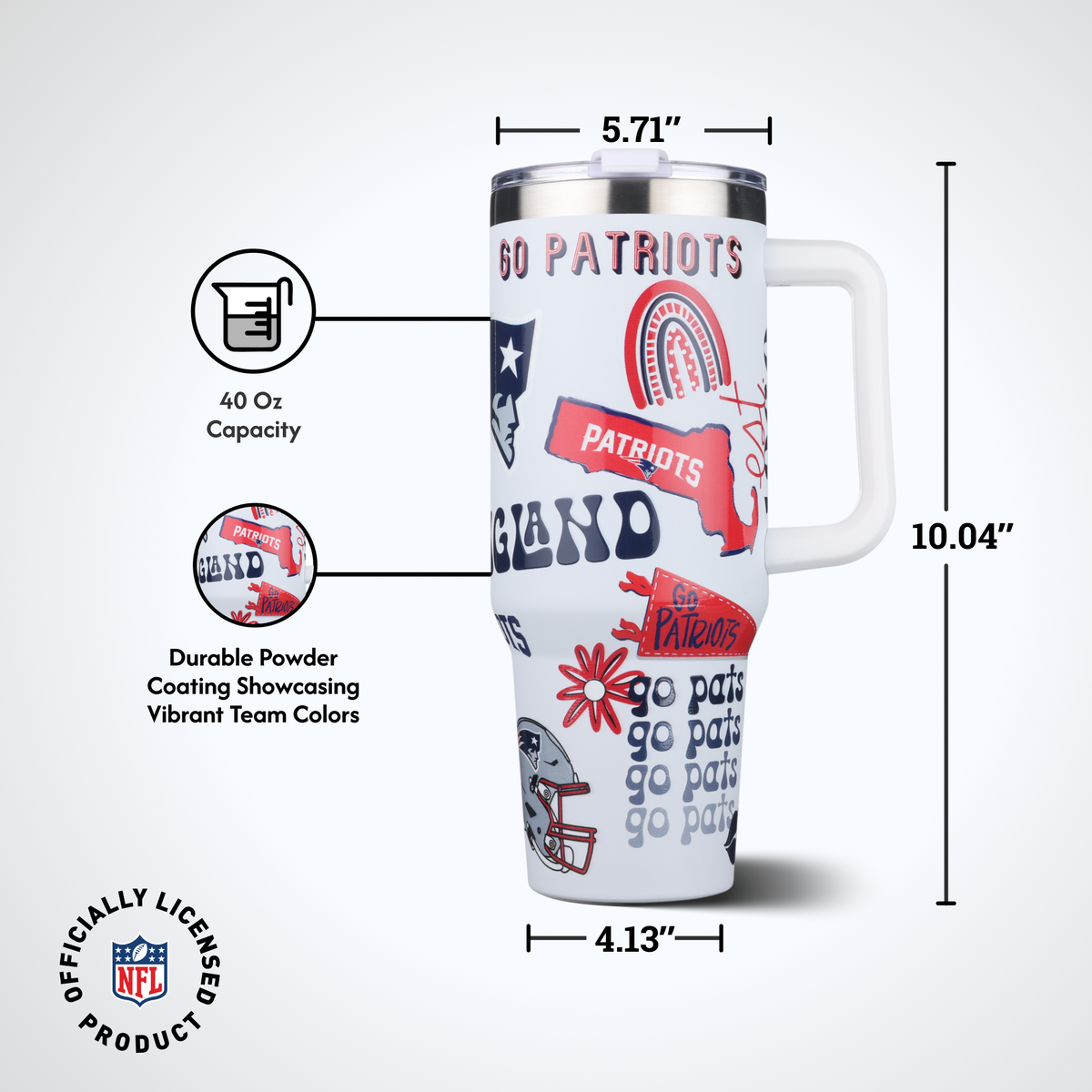40oz Team Spirit Game Day Tumbler I | New England Patriots