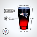 2-Pack Ombre Pint Glasses | New England Patriots