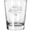 15oz Double Old Fashioned Glass, Etched, AFC Champion 60, 2026 Design| New England Patriots