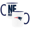 2pk 15oz White Mug Logo + Wordmark | New England Patriots