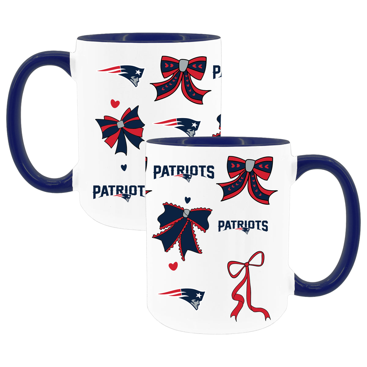  Patriots 2pk 15oz Bow Coffee Mug 
