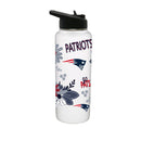 34oz Quencher Bottle, DP, Flowers Design | New England Patriots