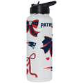  Patriots 34oz Bow White Quencher Water Bottle 