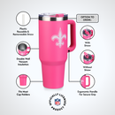 40oz Pink Game Day Tumbler I | New Orleans Saints
