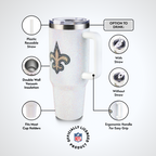 40oz Bling Collosal Tumbler | New Orleans Saints