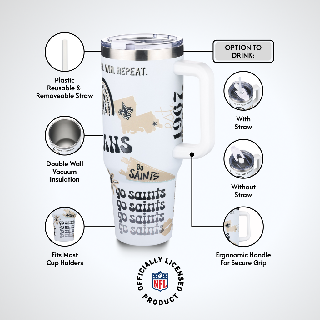 40oz Team Spirit Game Day Tumbler I | New Orleans Saints