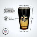 2-Pack Ombre Pint Glasses | New Orleans Saints