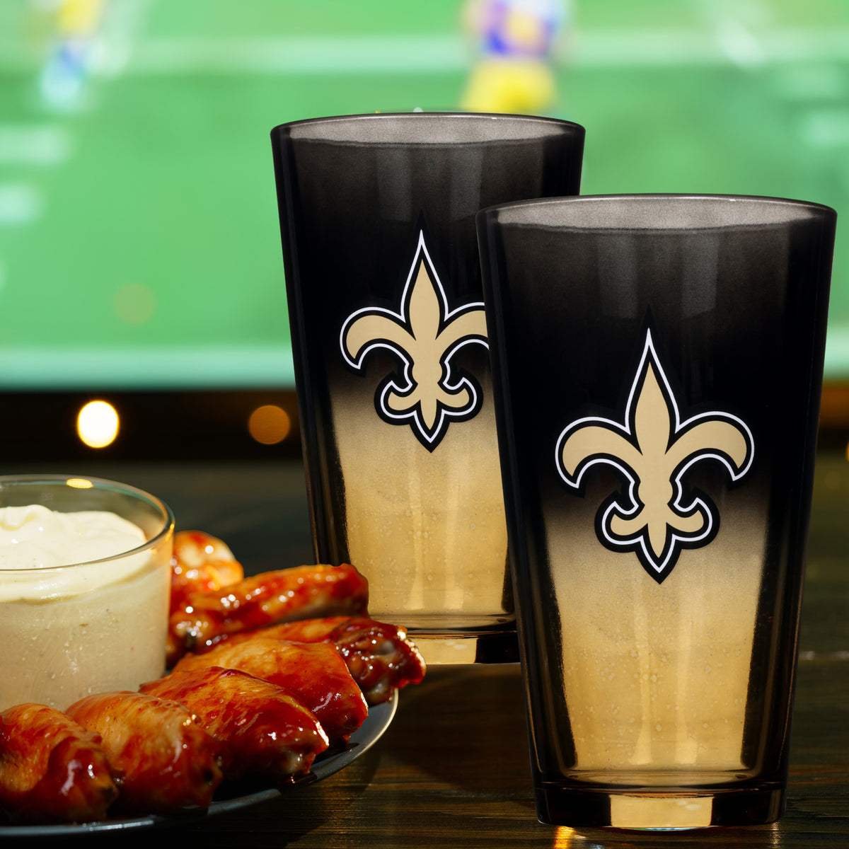 2-Pack Ombre Pint Glasses | New Orleans Saints
