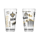 2pk 16oz Pint Glass, DP, Loco Design | New Orleans Saints