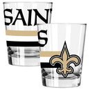 2pk 15oz Old Fashion Glass Big Stripes Design | New Orleans Saints
