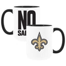 2pk 15oz White Mug Logo + Wordmark | New Orleans Saints