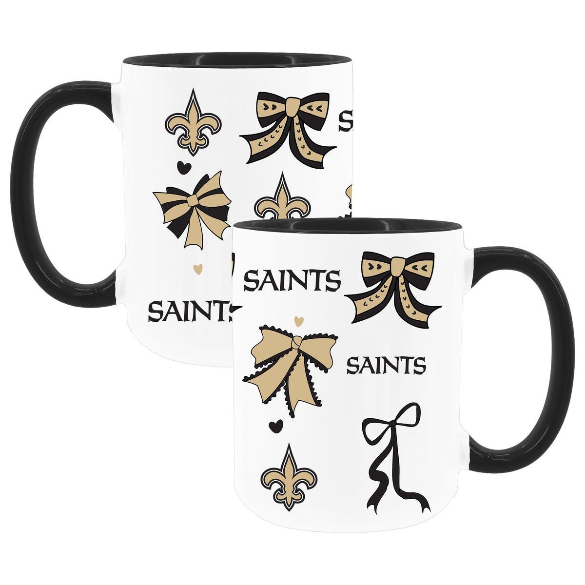  Saints 2pk 15oz Bow Coffee Mug 