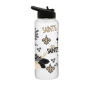 34oz Quencher Bottle, DP, Flowers Design | New Orleans Saints