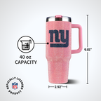 40oz Pink Bling Game Day Tumbler I | New York Giants
