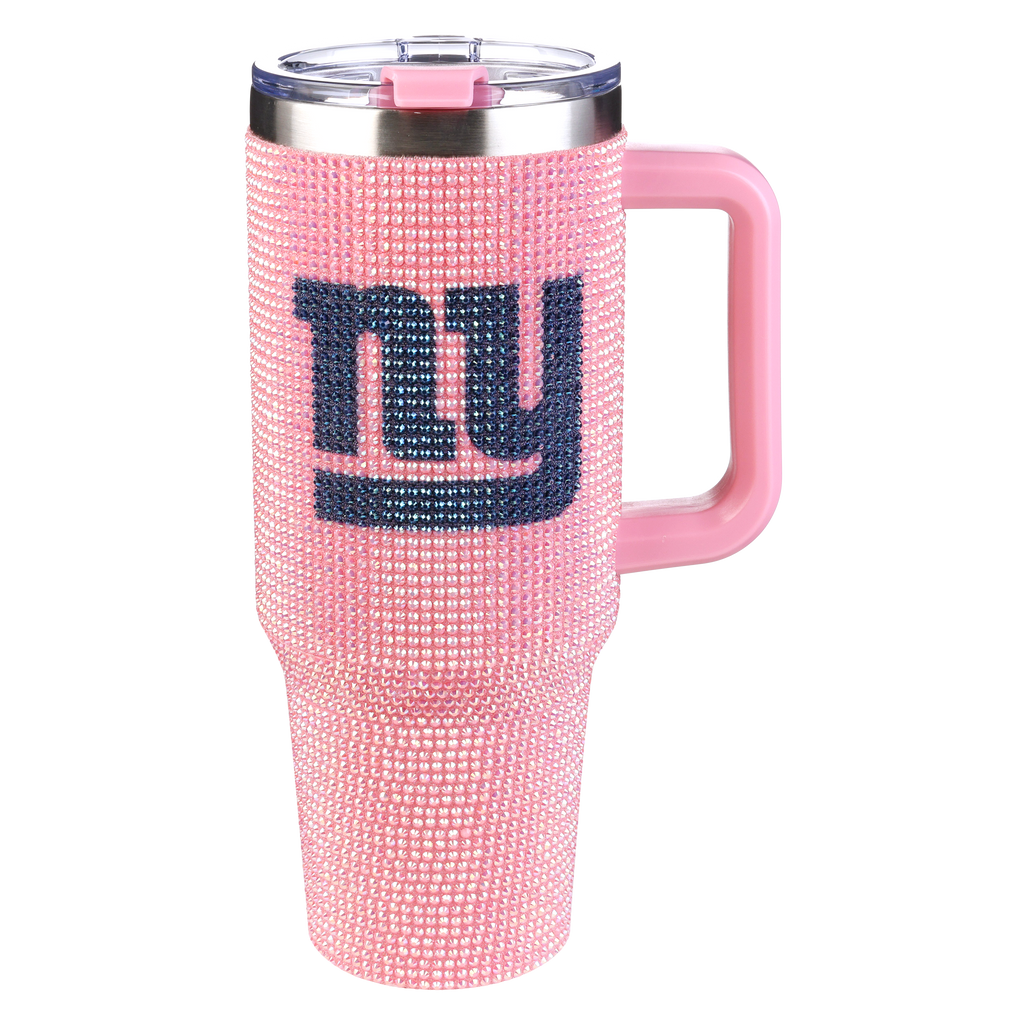 40oz Pink Bling Game Day Tumbler I | New York Giants