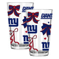  Giants 2pk 16oz Bow Pint Glass 