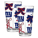  Giants 2pk 16oz Bow Pint Glass 