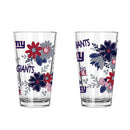 2pk 16oz Pint Glass, DP, Flowers | New York Giants