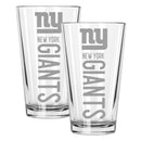 2pk 16oz Pint Glass Pinnacel Design | New York Giants