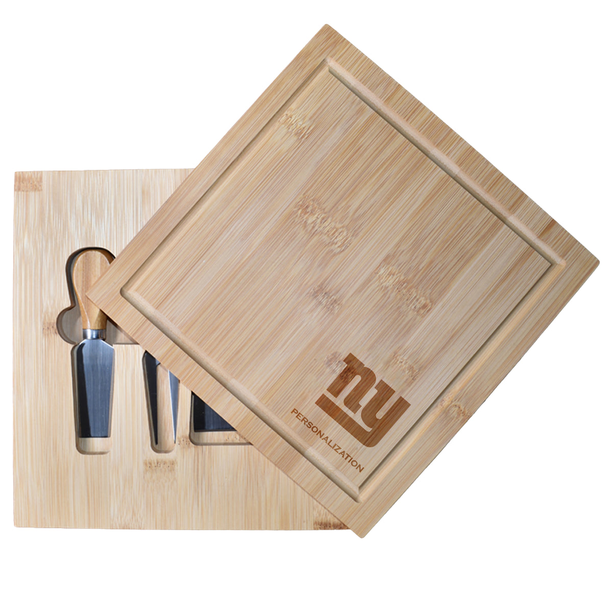 Bamboo Cutting Board with Utensils | New York Giants