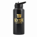 32 oz Stainless Steel Water Bottle with Gold Etched Classic Crew Team Design, New York Giants