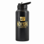 32 oz Stainless Steel Water Bottle with Gold Etched Classic Crew Team Design, New York Giants