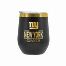 12 oz Stainless Steel Wine Tumbler with Gold Etched Classic Crew Team Design, New York Giants