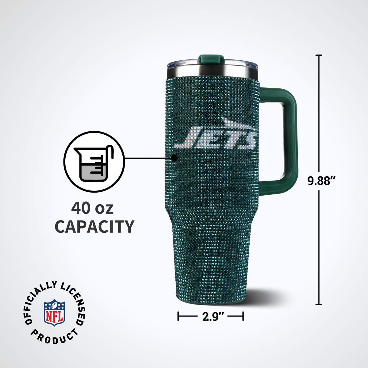 40oz TC Bling Game Day Tumbler I | New York Jets