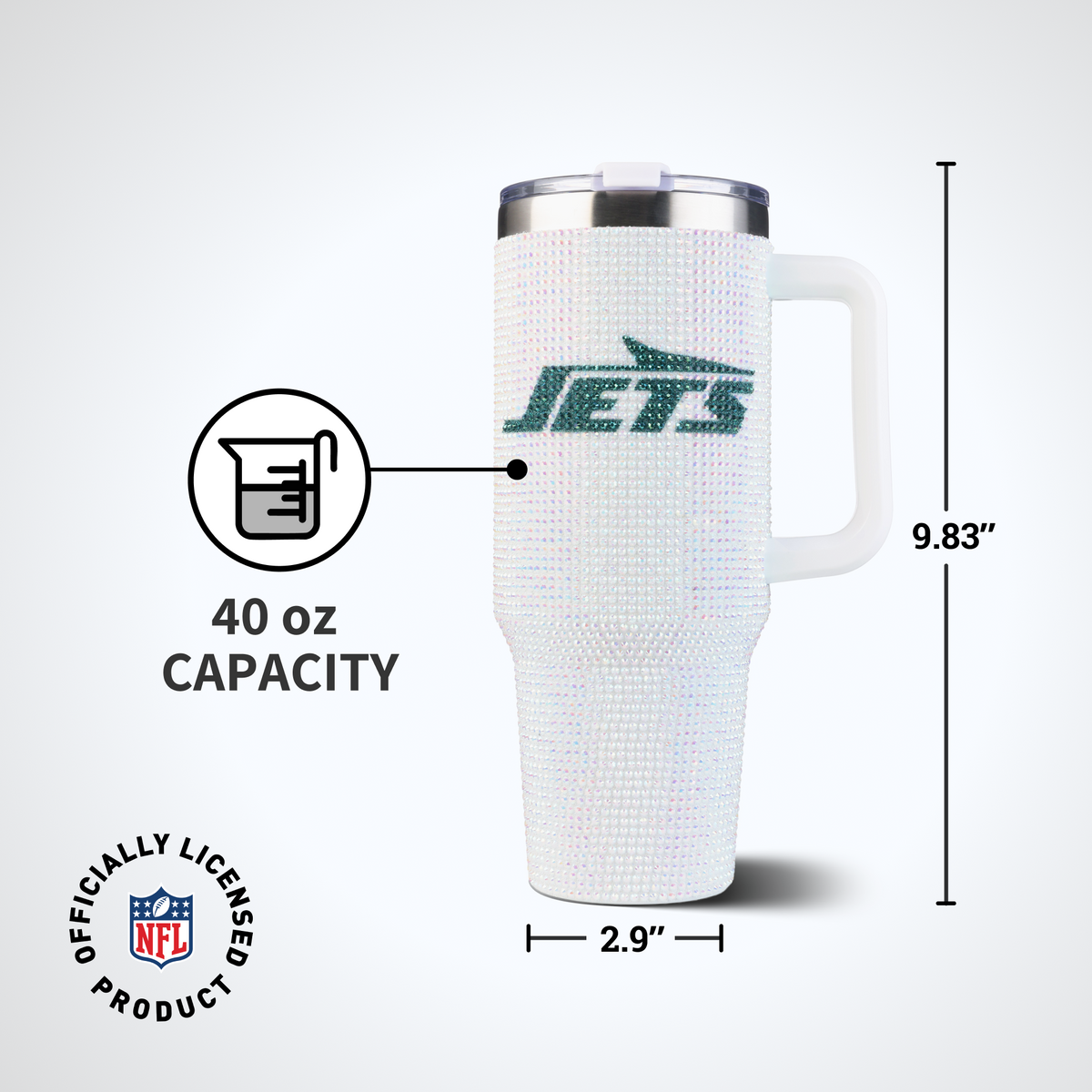 40oz Bling Collosal Tumbler | New York Jets