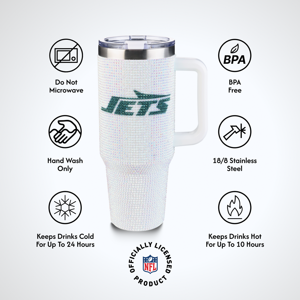 40oz Bling Collosal Tumbler | New York Jets