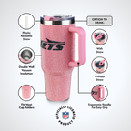40oz Pink Bling Game Day Tumbler I | New York Jets