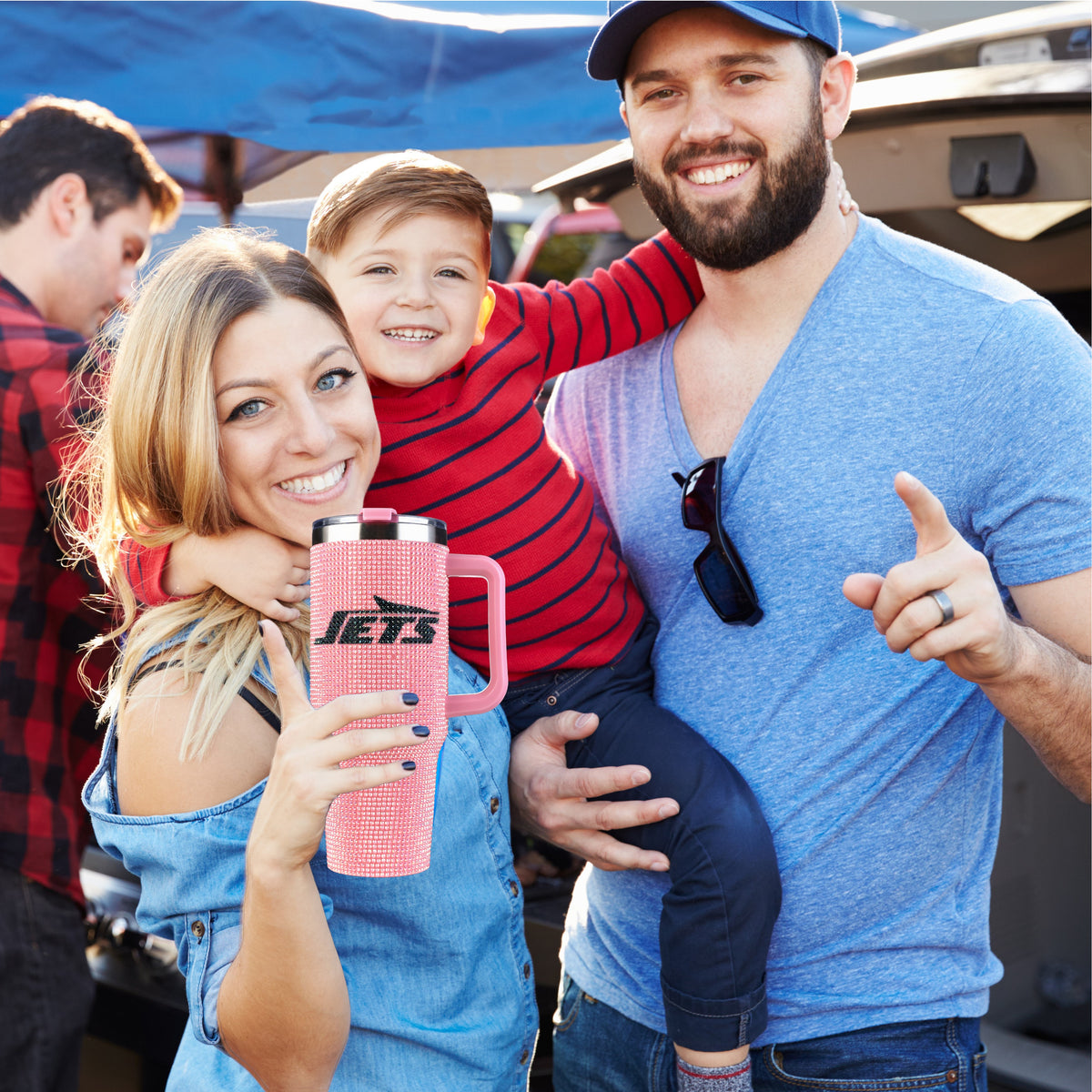 40oz Pink Bling Game Day Tumbler I | New York Jets