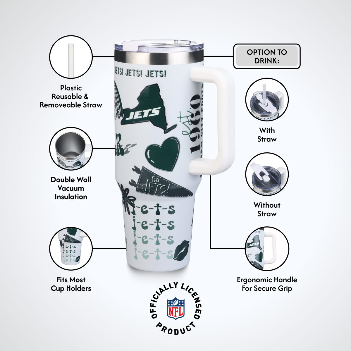 40oz Team Spirit Game Day Tumbler I | New York Jets