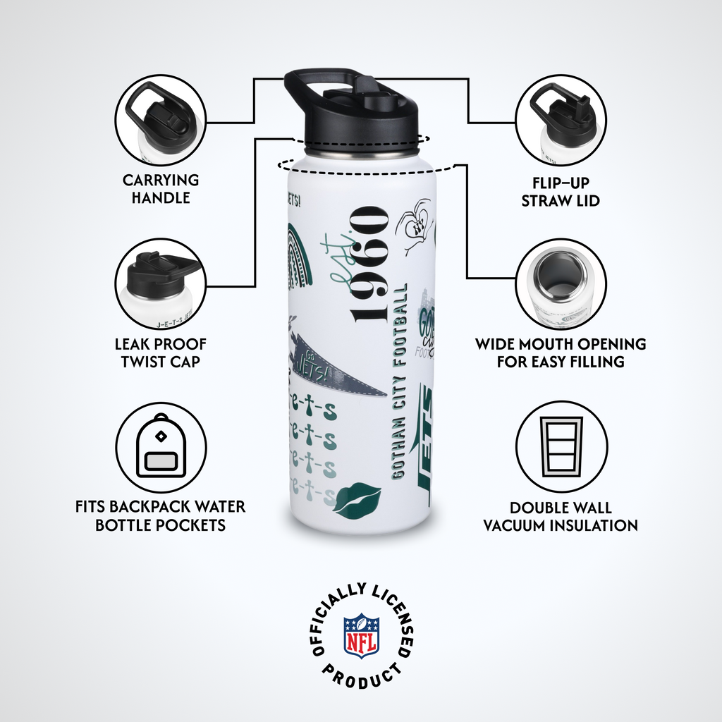 34oz Team Spirit Water Bottle I | New York Jets