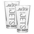 2pk 16oz Pint Glass Pinnacel Design | New York Jets