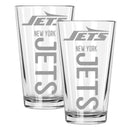 2pk 16oz Pint Glass Pinnacel Design | New York Jets