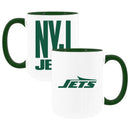 2pk 15oz White Mug Logo + Wordmark | New York Jets