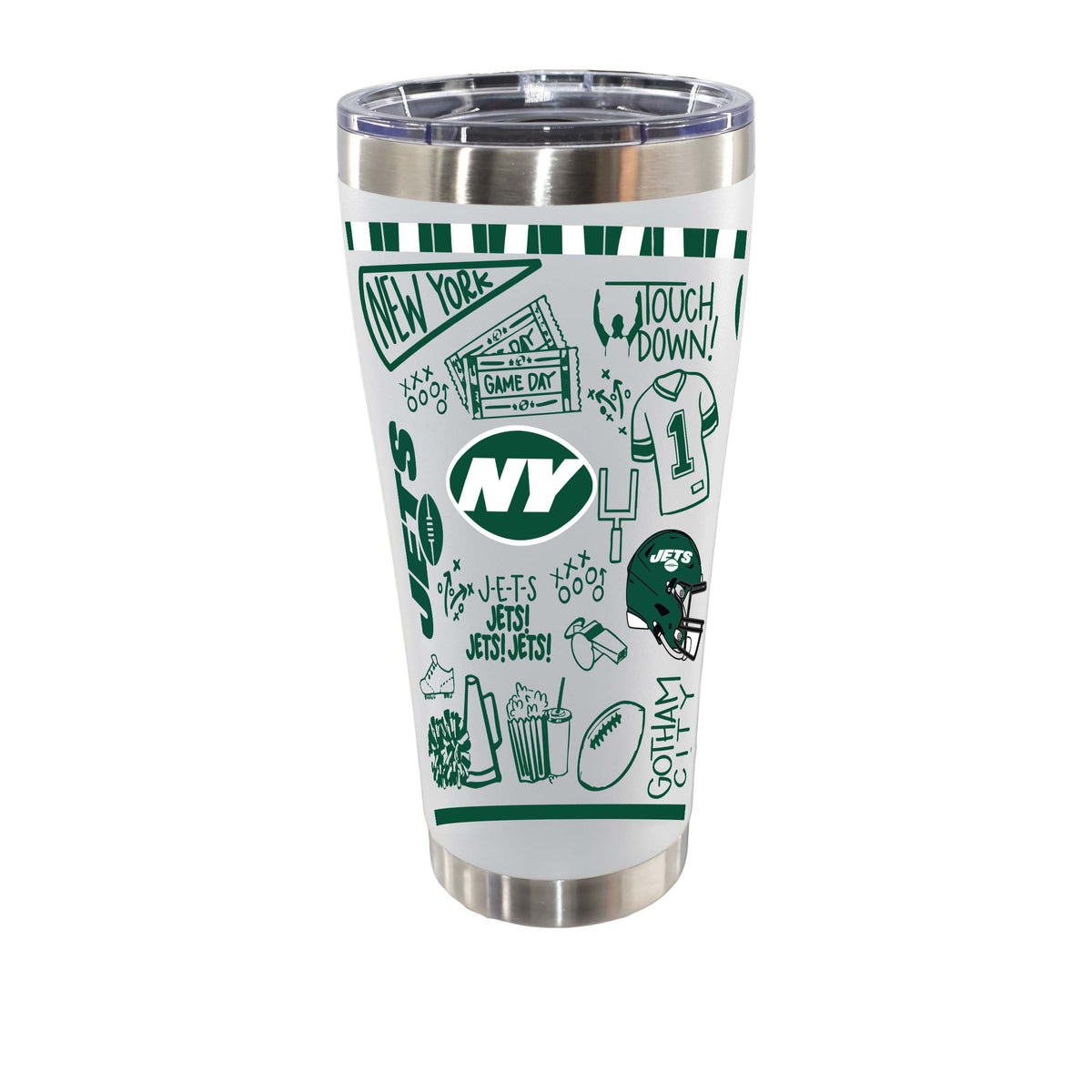 Sketchpad Design 30oz SS Tumbler | New York Jets