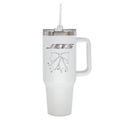  Jets 40oz Bow White Stainless Steel Colossal Tumbler 