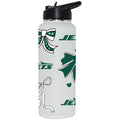  Jets 34oz Bow White Quencher Water Bottle 