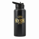32 oz Stainless Steel Water Bottle with Gold Etched Classic Crew Team Design, New York Jets
