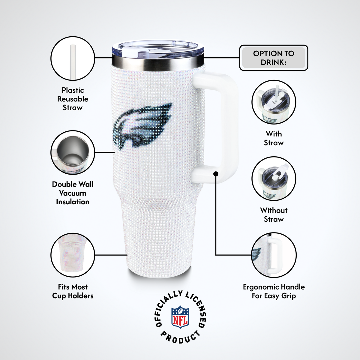 40oz Bling Collosal Tumbler | Philadelphia Eagles