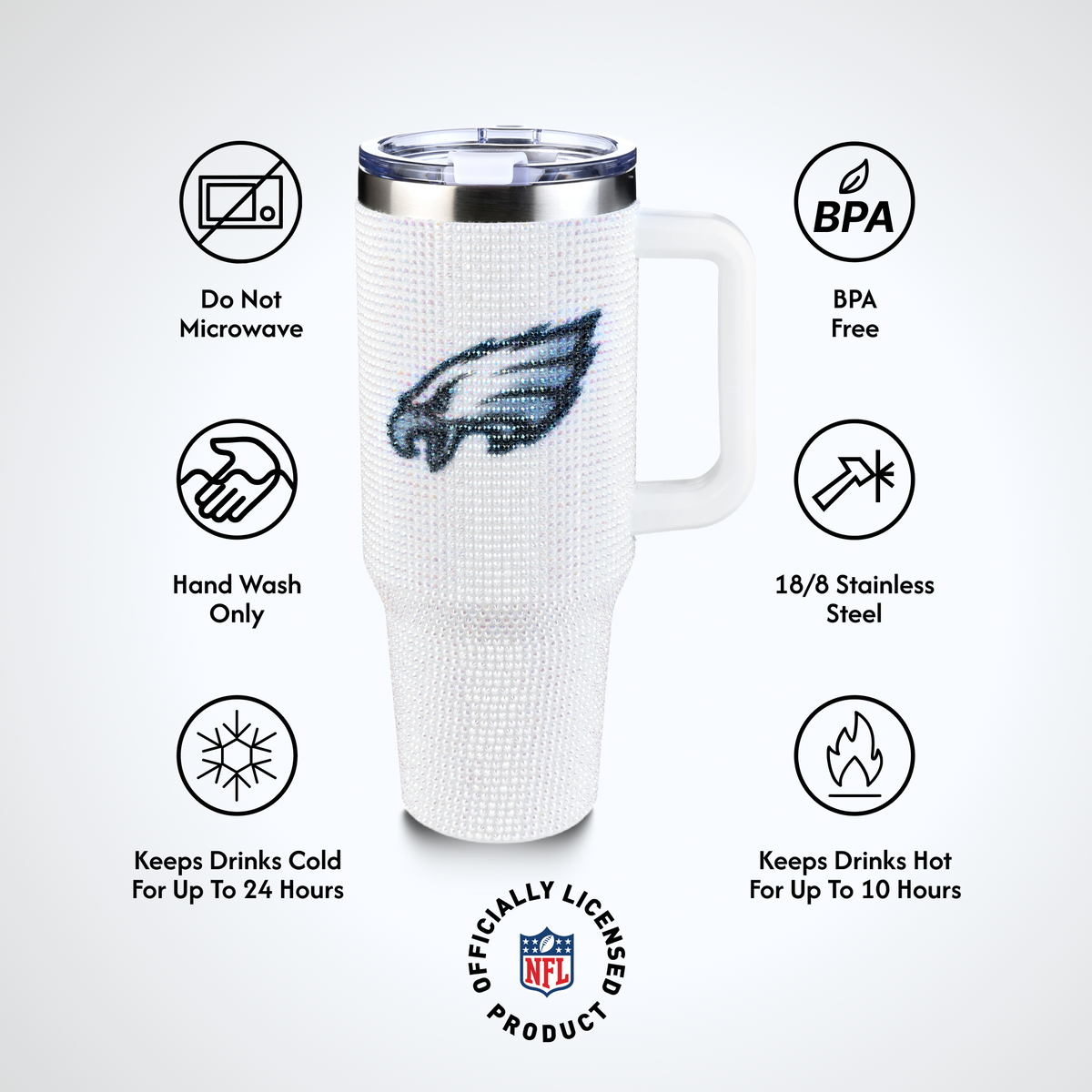 40oz Bling Collosal Tumbler | Philadelphia Eagles