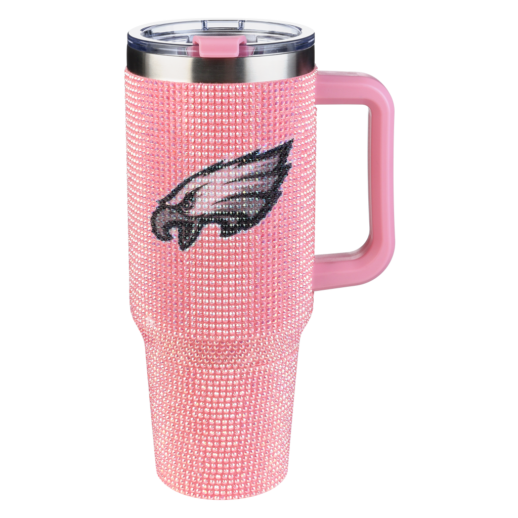 40oz Pink Bling Game Day Tumbler I | Philadelphia Eagles