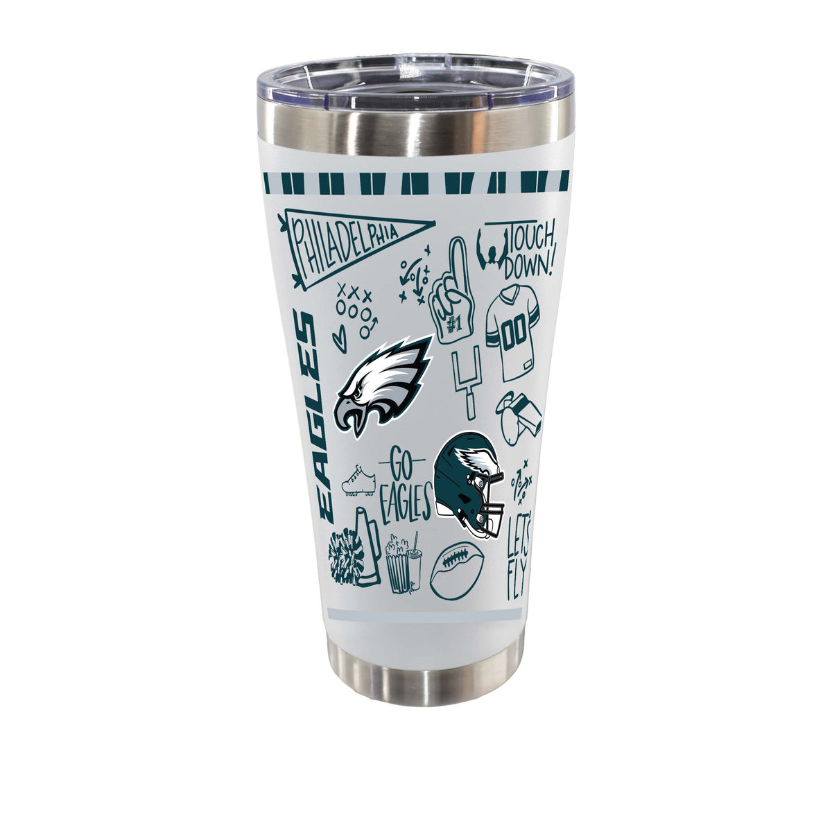Sketchpad Design 30oz SS Tumbler | Philadelphia Eagles