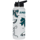  Eagles 34oz Bow White Quencher Water Bottle 
